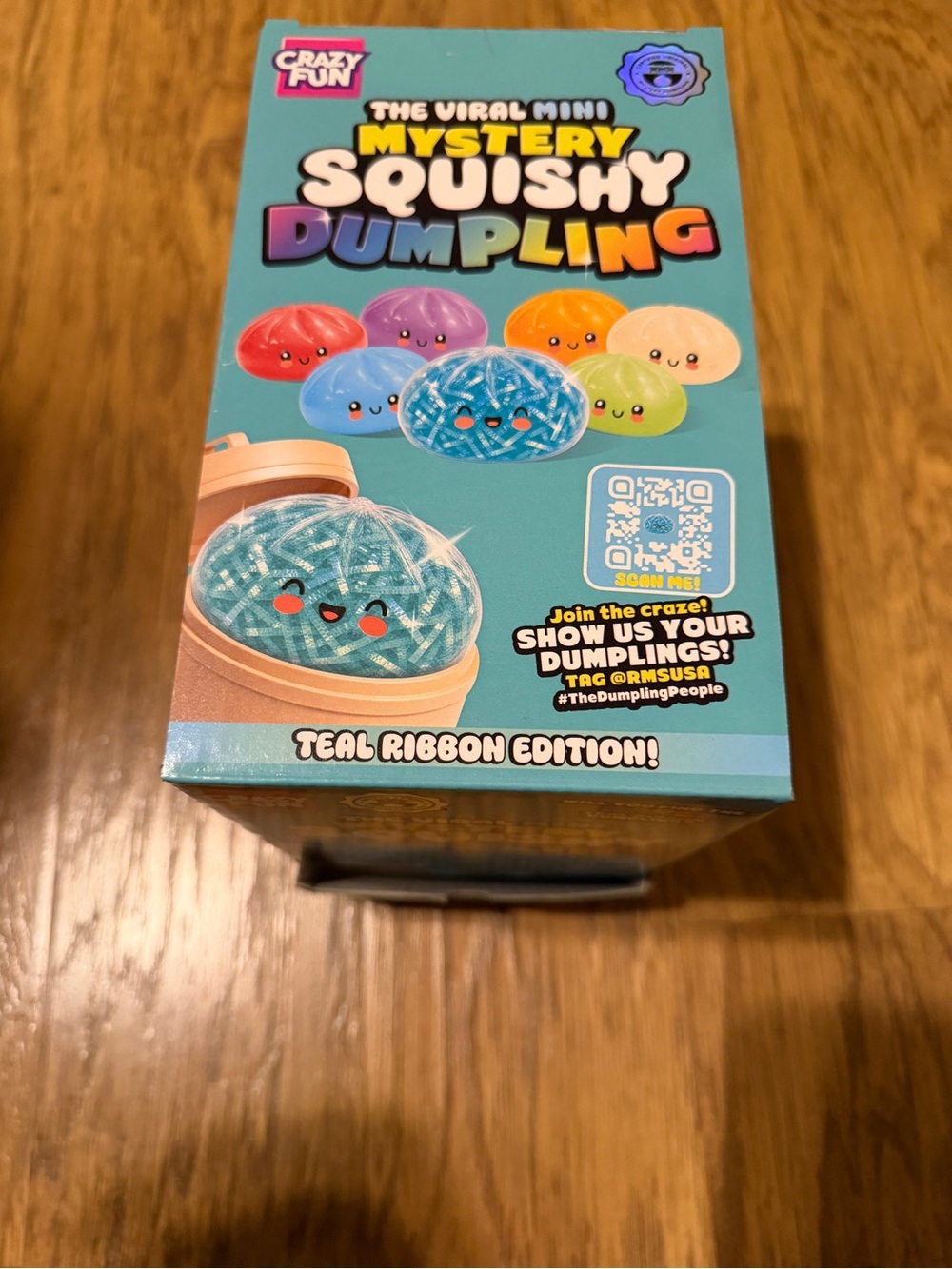 RMS Viral Mini Mystery Squishy Dumpling Teal Ribbon Edition Sealed Case of 18
